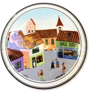 Villeroy & Boch Design Naif Laplau Luxembourg Village Scene Trinket Box 4 1/8"